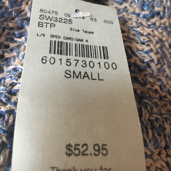 🤗🤗Multi Color Cardigan Fringe Trim NWT - Picture 3 of 3